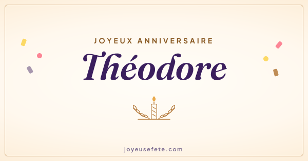 Image « Joyeux anniversaire Théodore » au format large