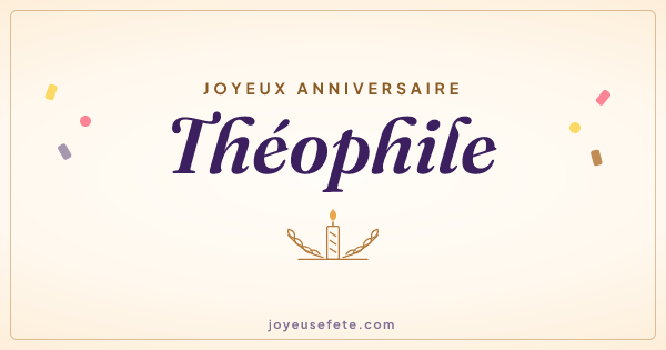 Image « Joyeux anniversaire Théophile » au format large