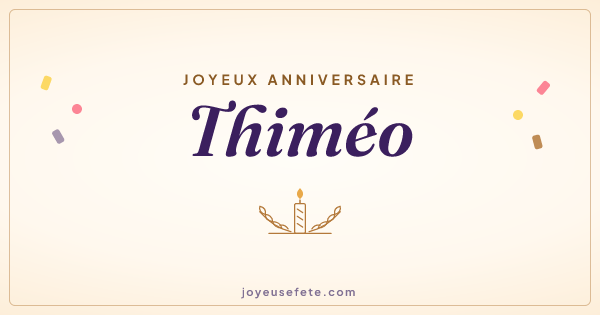 Image « Joyeux anniversaire Thiméo » au format large