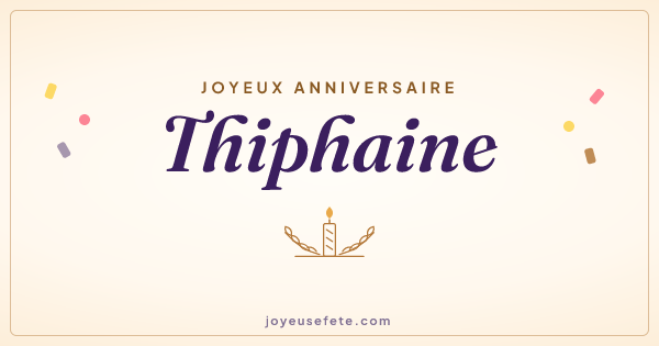 Image « Joyeux anniversaire Thiphaine » au format large
