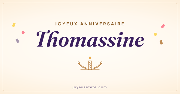 Image « Joyeux anniversaire Thomassine » au format large