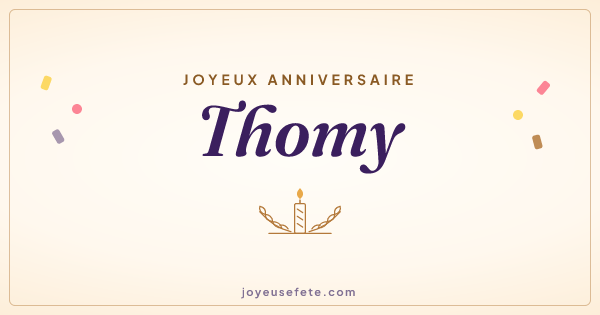 Image « Joyeux anniversaire Thomy » au format large