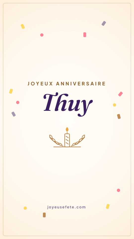 Image « Joyeux anniversaire Thuy » au format story