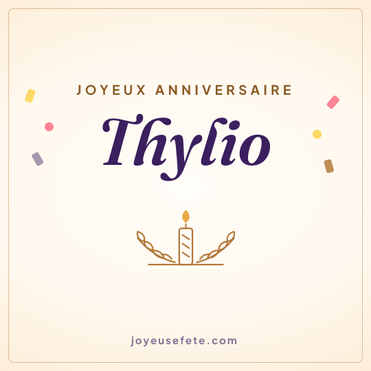 Image carrée « Joyeux anniversaire Thylio » pour WhatsApp