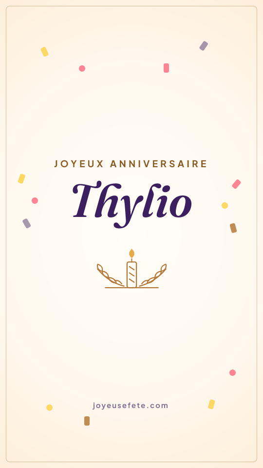 Image « Joyeux anniversaire Thylio » au format story