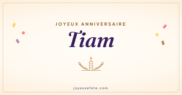 Image « Joyeux anniversaire Tiam » au format large