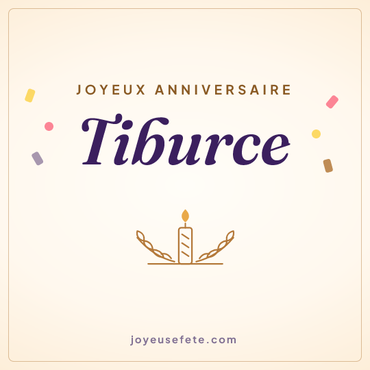 Image carrée « Joyeux anniversaire Tiburce » pour WhatsApp