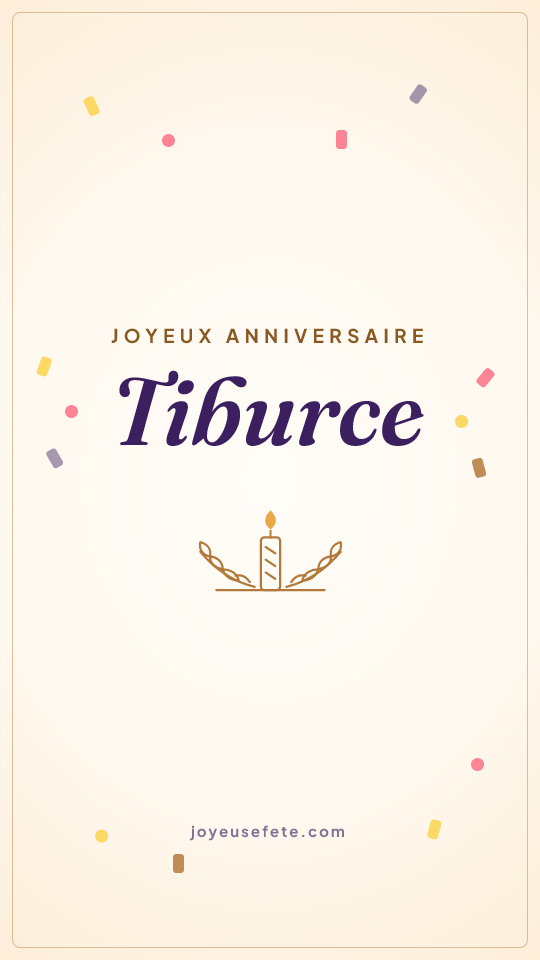 Image « Joyeux anniversaire Tiburce » au format story