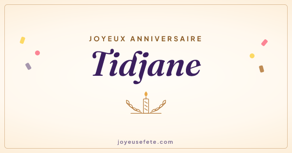 Image « Joyeux anniversaire Tidjane » au format large