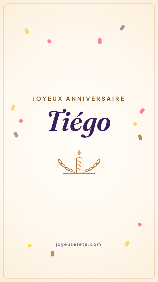 Image « Joyeux anniversaire Tiégo » au format story