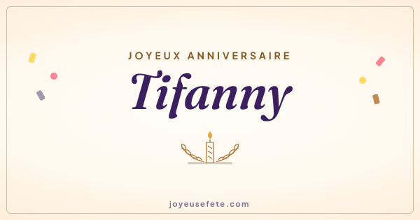 Image « Joyeux anniversaire Tifanny » au format large