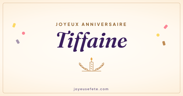 Image « Joyeux anniversaire Tiffaine » au format large