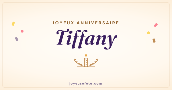 Image « Joyeux anniversaire Tiffany » au format large