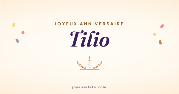 Image « Joyeux anniversaire Tilio » au format large