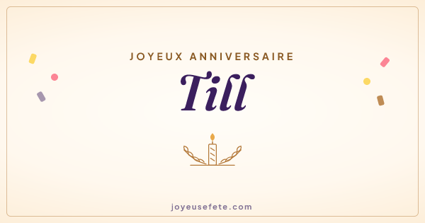 Image « Joyeux anniversaire Till » au format large