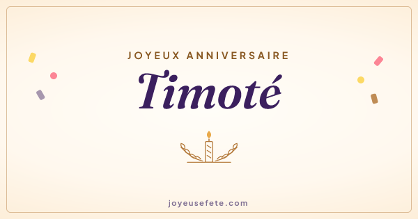 Image « Joyeux anniversaire Timoté » au format large