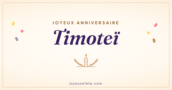Image « Joyeux anniversaire Timoteï » au format large
