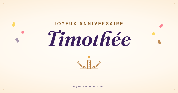 Image « Joyeux anniversaire Timothée » au format large
