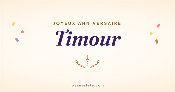 Image « Joyeux anniversaire Timour » au format large