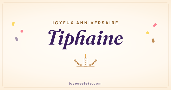 Image « Joyeux anniversaire Tiphaine » au format large