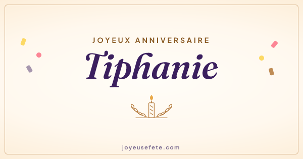 Image « Joyeux anniversaire Tiphanie » au format large
