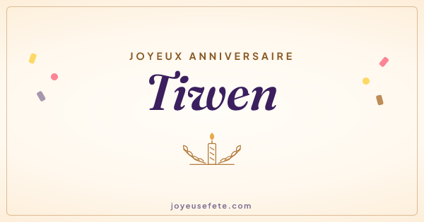 Image « Joyeux anniversaire Tiwen » au format large