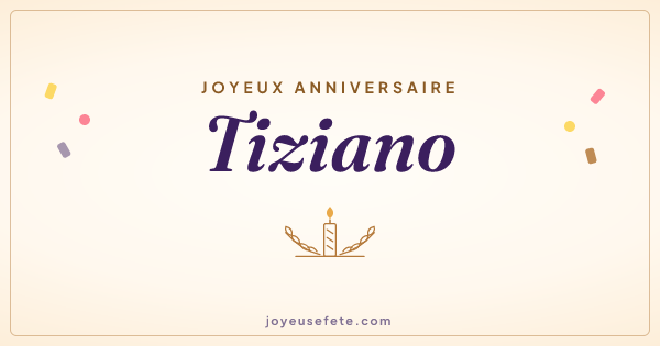 Image « Joyeux anniversaire Tiziano » au format large
