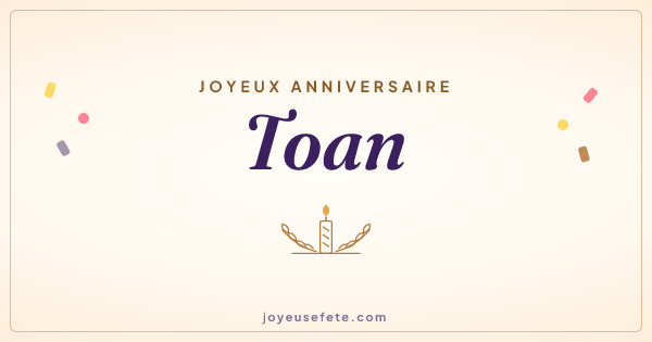 Image « Joyeux anniversaire Toan » au format large