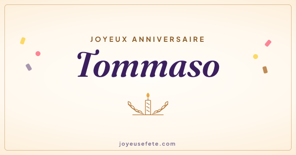 Image « Joyeux anniversaire Tommaso » au format large