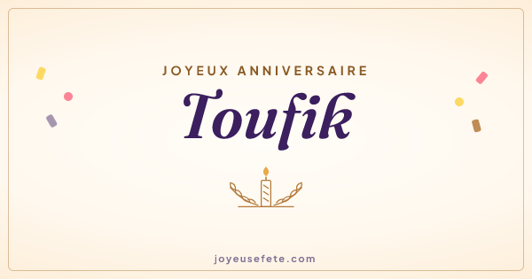 Image « Joyeux anniversaire Toufik » au format large