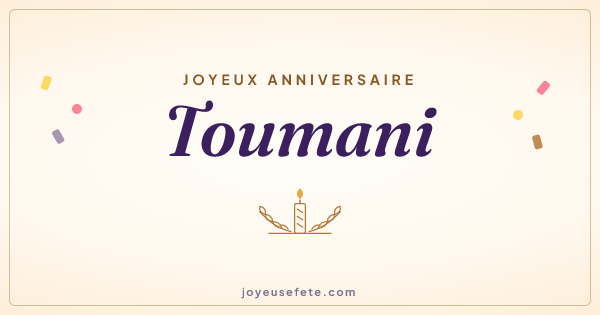 Image « Joyeux anniversaire Toumani » au format large