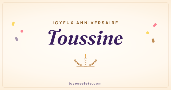 Image « Joyeux anniversaire Toussine » au format large