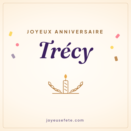 Image carrée « Joyeux anniversaire Trécy » pour WhatsApp