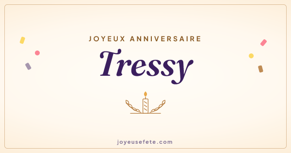 Image « Joyeux anniversaire Tressy » au format large