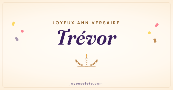 Image « Joyeux anniversaire Trévor » au format large