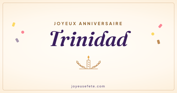 Image « Joyeux anniversaire Trinidad » au format large