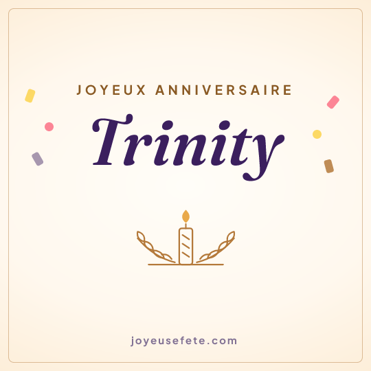 Image carrée « Joyeux anniversaire Trinity » pour WhatsApp