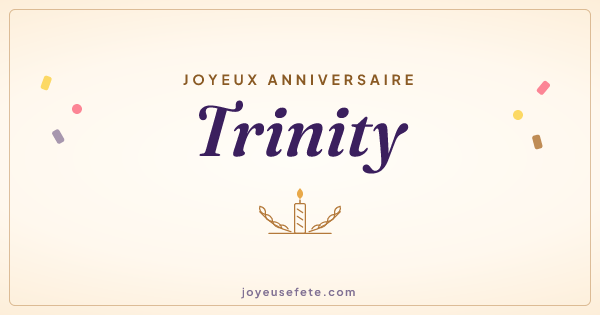 Image « Joyeux anniversaire Trinity » au format large