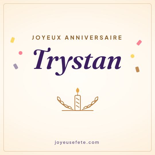 Image carrée « Joyeux anniversaire Trystan » pour WhatsApp