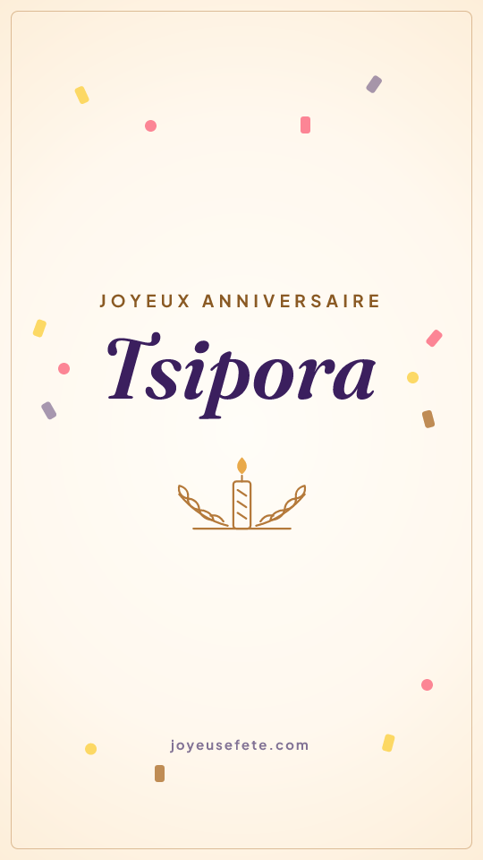 Image « Joyeux anniversaire Tsipora » au format story