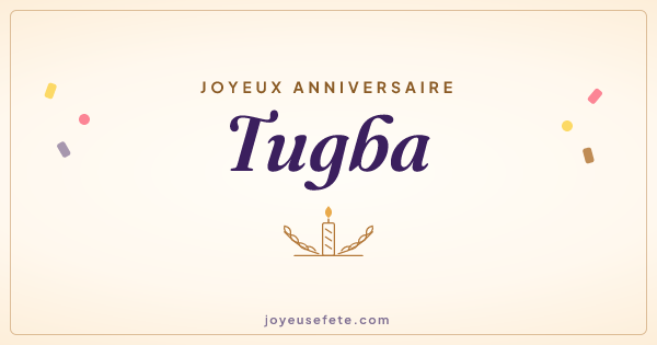 Image « Joyeux anniversaire Tugba » au format large