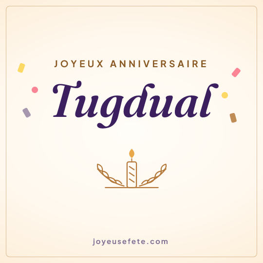 Image carrée « Joyeux anniversaire Tugdual » pour WhatsApp
