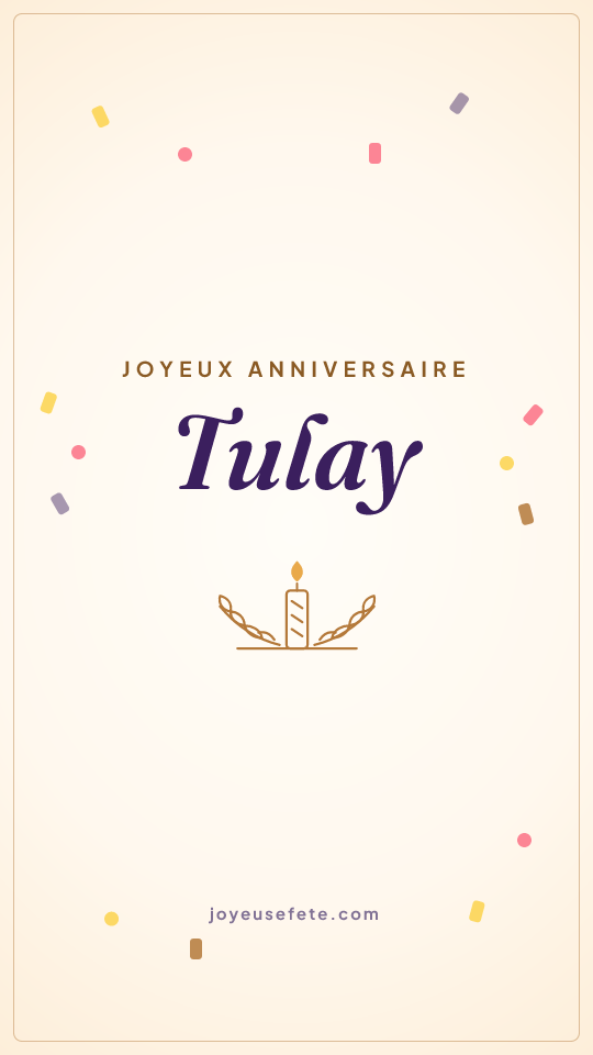 Image « Joyeux anniversaire Tulay » au format story