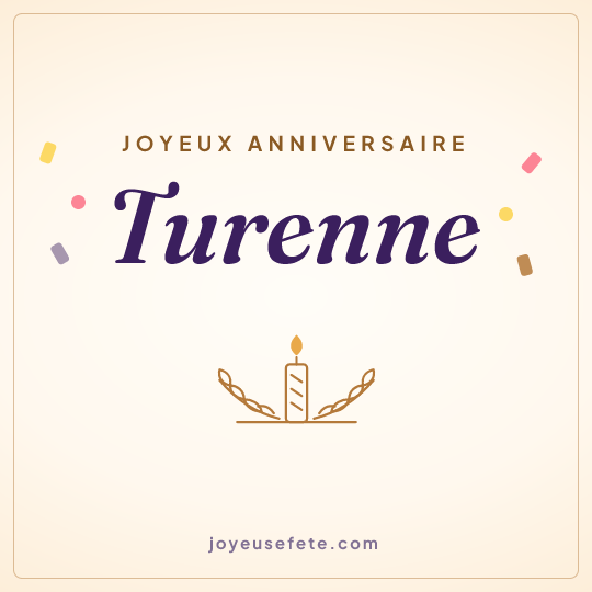 Image carrée « Joyeux anniversaire Turenne » pour WhatsApp