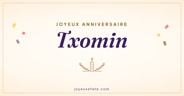 Image « Joyeux anniversaire Txomin » au format large
