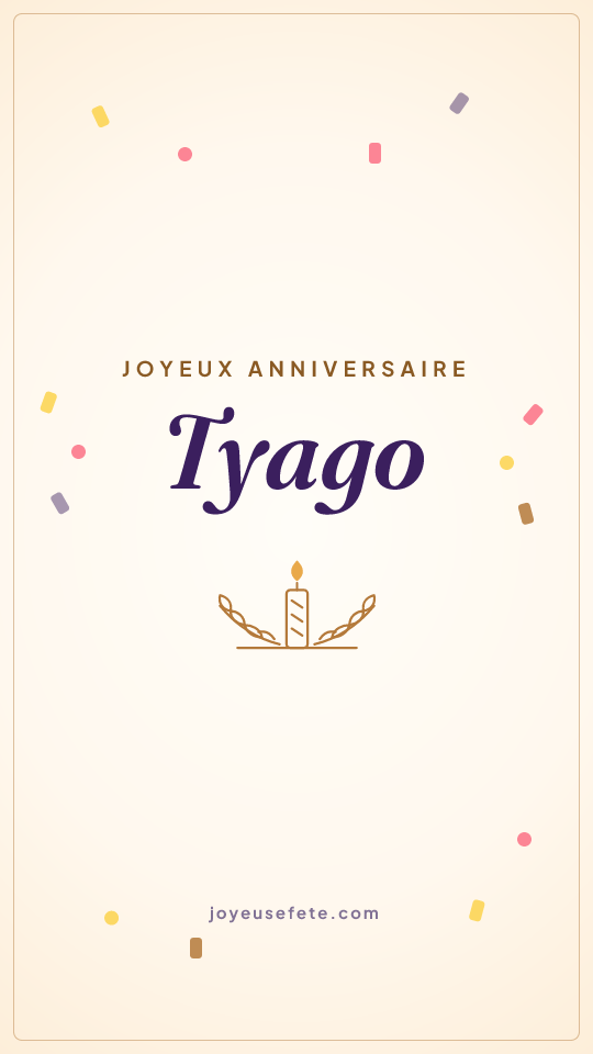 Image « Joyeux anniversaire Tyago » au format story