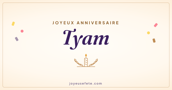 Image « Joyeux anniversaire Tyam » au format large