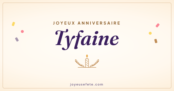 Image « Joyeux anniversaire Tyfaine » au format large