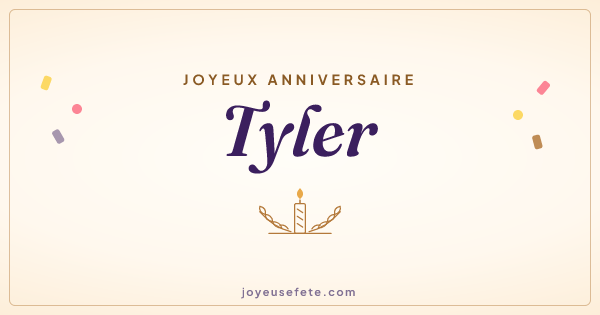 Image « Joyeux anniversaire Tyler » au format large