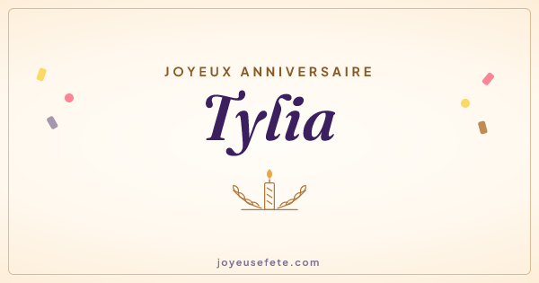 Image « Joyeux anniversaire Tylia » au format large